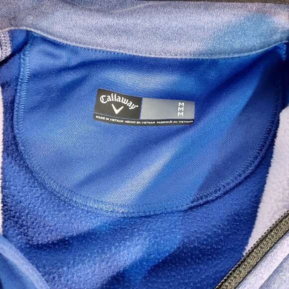Golf Pullover Callaway Sweater Mens Medium Sweatshirt Quarter Zip with Pockets - Picture 4 of 8